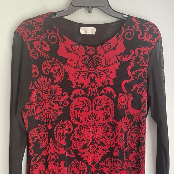 Petit Pois by Viviana G Velvet Feel Sheer Arms Popover Whimsy Goth NO SIZE TAG M - Picture 4 of 16